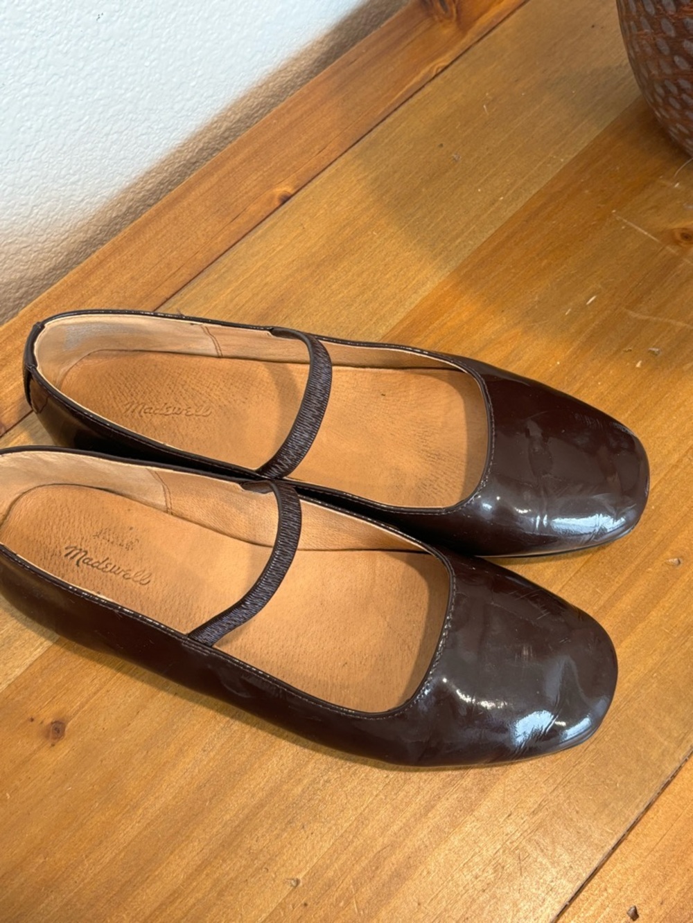 Madewell Women’s Dark Plum Patent Leather Greta flats